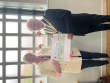 Presenting the cheque to Lindsey Lodge Hospice for money raised during 2023-2024