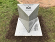 The new dedication incription stone at the Memorial installed by Sam Jacobs Memorials