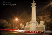 Nightfall on Remembrance Sunday 2013
Photo courtesy of Luke Broughton