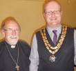 Town Mayor of Brigg, Cllr. Edward Arnott with his Chaplain, the Revd. Barry Leah.